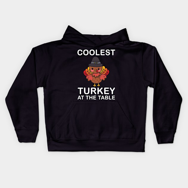 Thanksgiving cousin crew with cool turkey for family holiday Kids Hoodie by Arts-lf